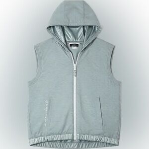 Athleta Light Teal Sleeveless Vest Hoodie